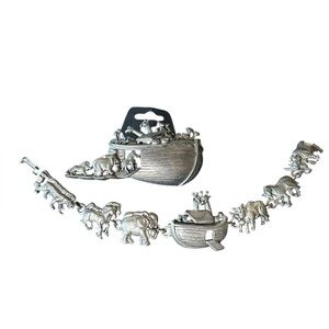 Vintage Noah’s Ark Brooch and Bracelet.